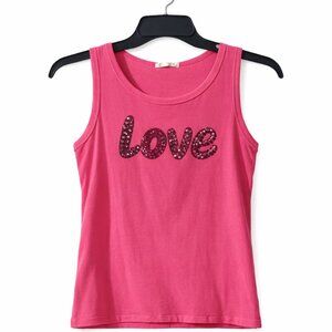 Love Tank Top, Color Pink, Size Large (NWT)